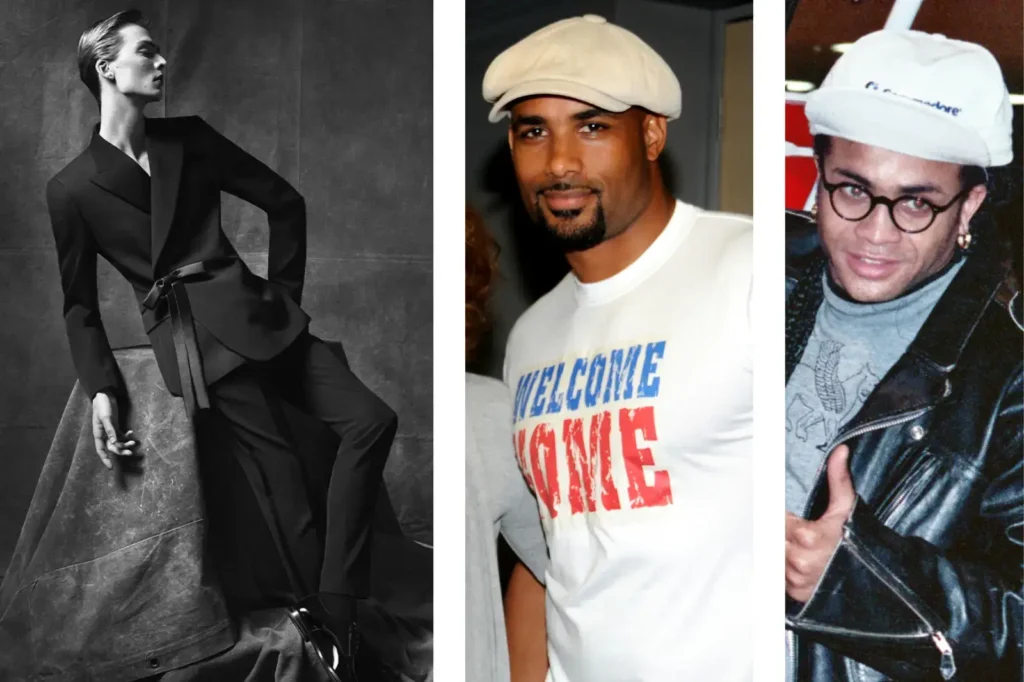 mannequi Leon dame en noir et blanc pour D&G- Le Mannequin acteur Boris_Kodjoe - Robert (Rob) Pilatus, la moitié du duo pop Milli Vanilli