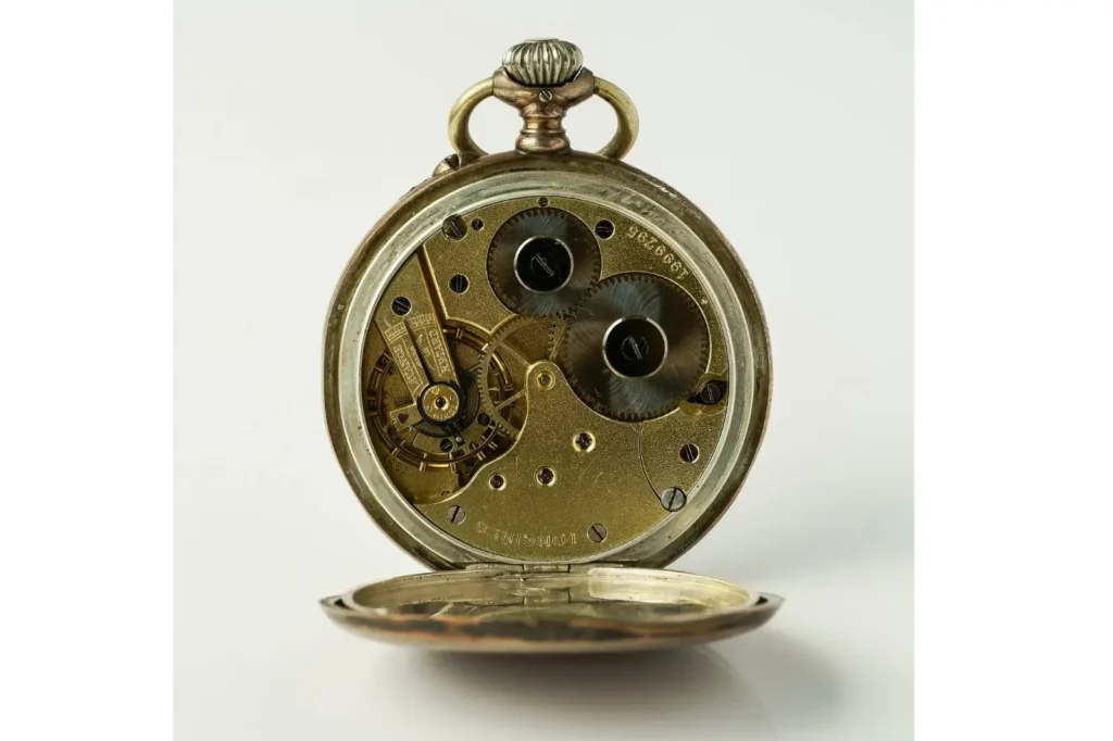 Montre depoche à Gousset-Longines 4 Grand Prix pocket watch - clockwork visible - enhanced resolution DSF3402-PSMS-Wikipédia