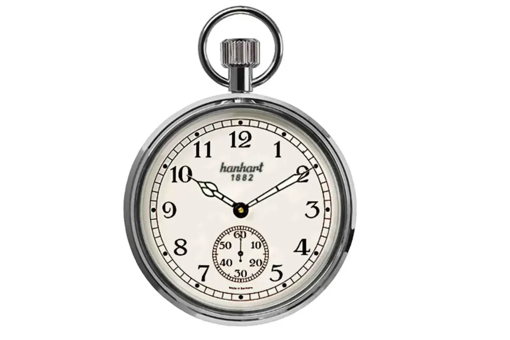 Montre depoche à Gousset-hanhart-board-time-beige-mecanique-diametre-55-mm-montre-gousset-