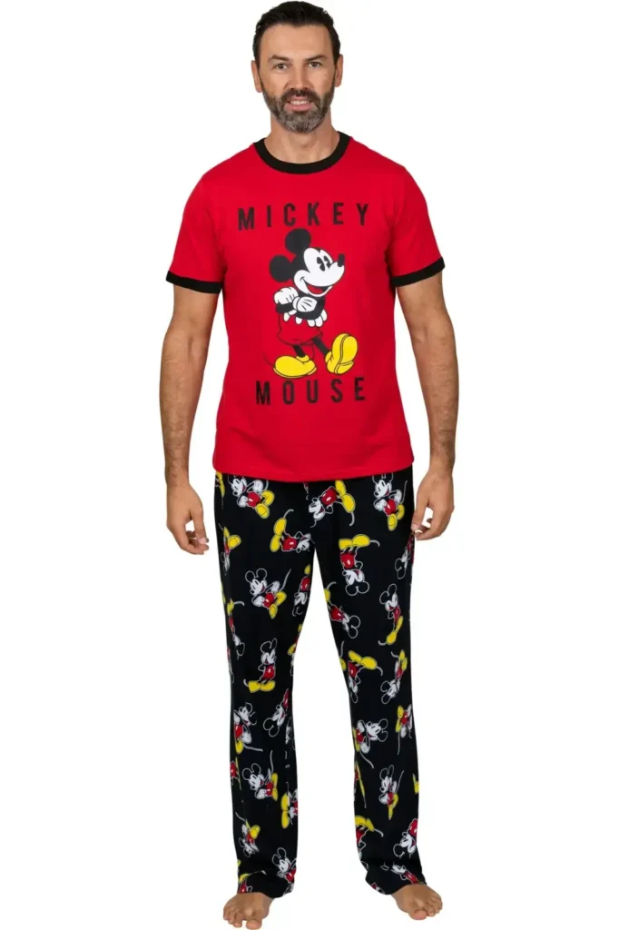 Dolce Gabbana - pyjama boys -Disney Pyjama pour Hommes Mickey Mouse Tee et Pantalon de Détente Vêtements de Nuit pour