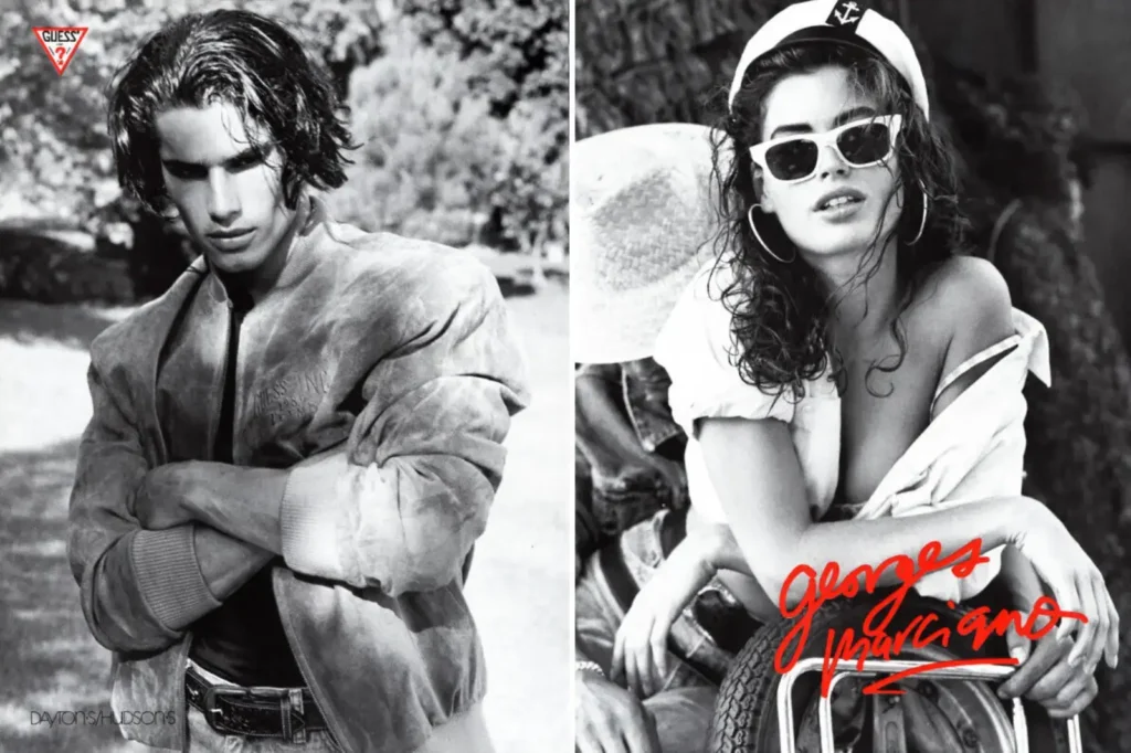 1989 Guess Jeans Carre Otis Ellen von Unwerth George Marciano - top model homme Cameron Alborzian