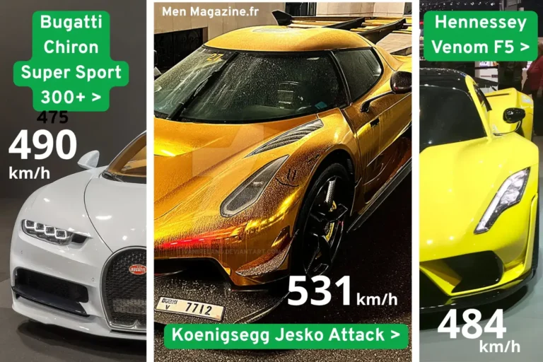 Top 10 voitures plus rapides au monde 2025-homologués