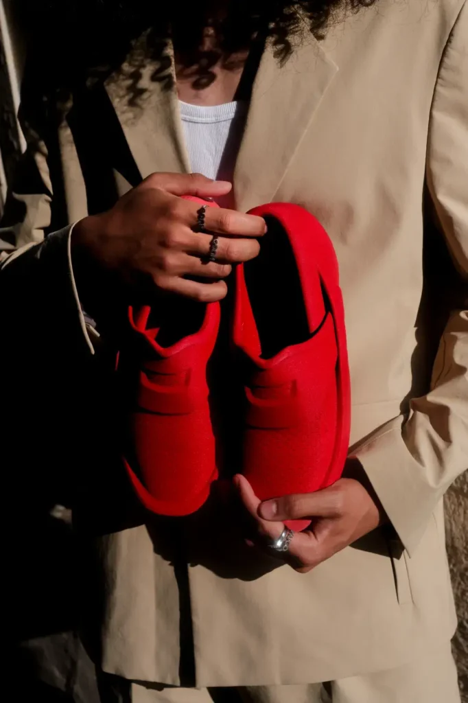 mocassin homme Hugo Boss 2025 HUGO FORWARD x Zellerfeld.homme tiens mocassin rouge