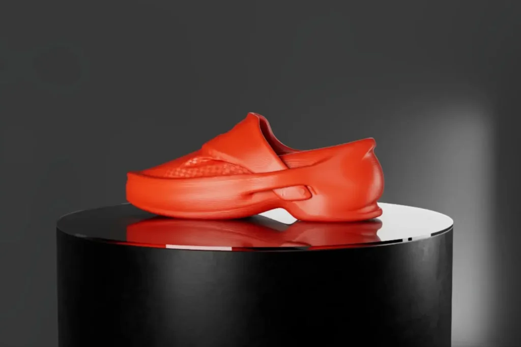 mocassin homme Hugo Boss 2025 HUGO FORWARD x Zellerfeld.mocassin rouge sur socle