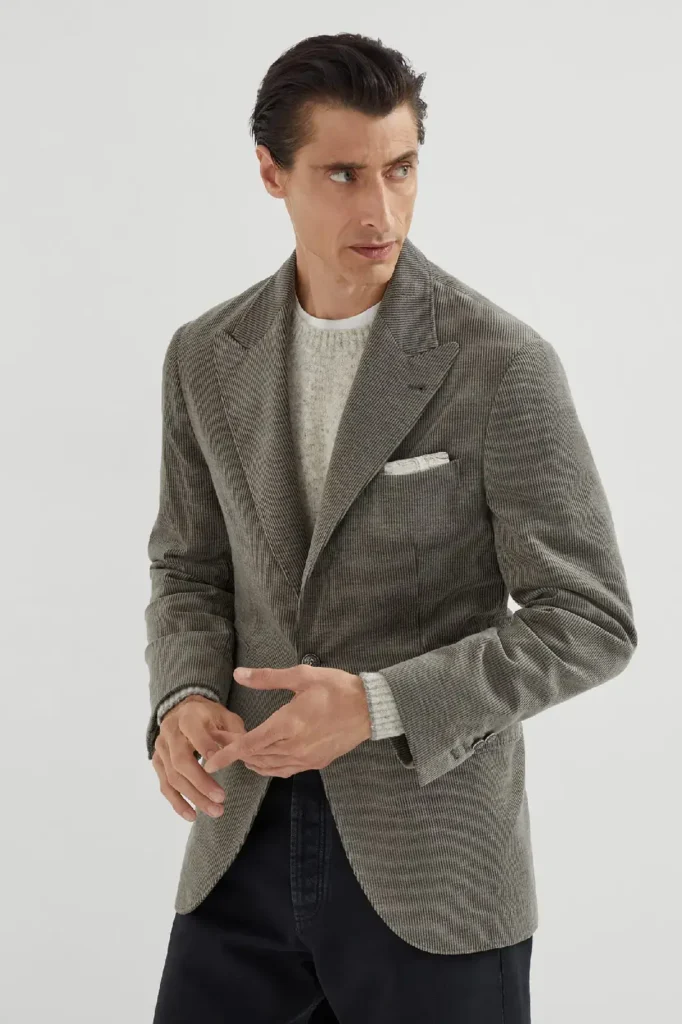 Brunello Cucinelli Veste velours côtelé
