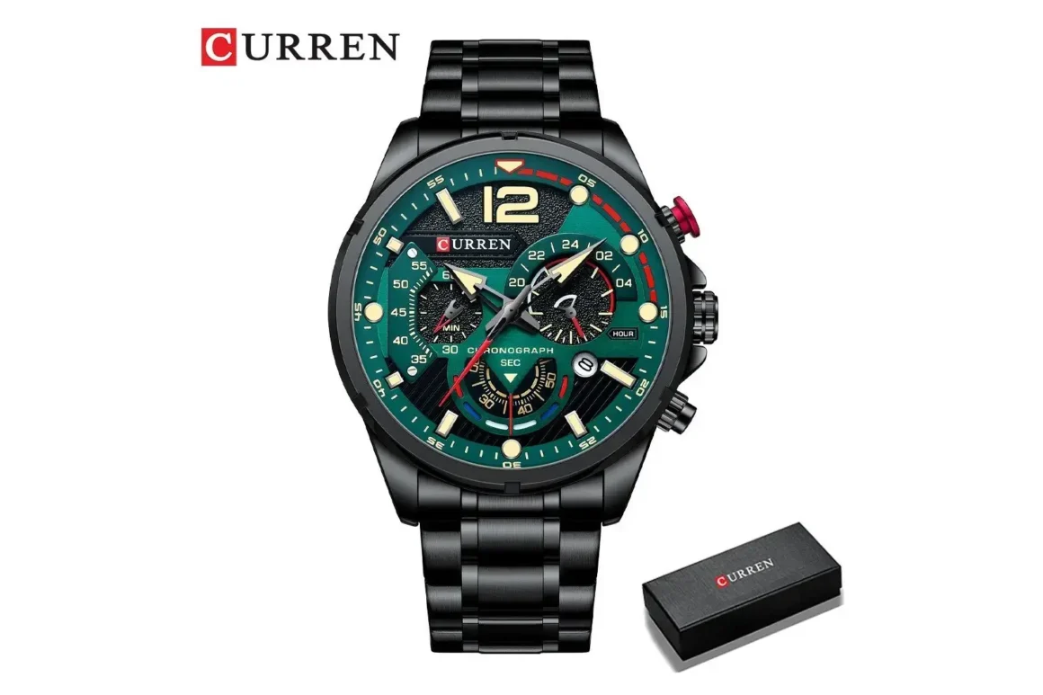 Curren variantes - black-green-box_curren-watches-mens-sport-quartz-chrono_variants-5