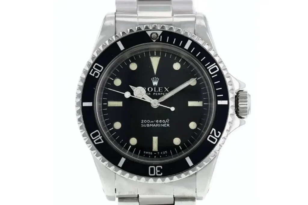 I-1.ROLEX Montre Rolex Submariner en acier Ref- 5513 22Meters First - Matte Dial 22 Vers 1969 Ref Collector Square - 39 44 32-montre rétro homme