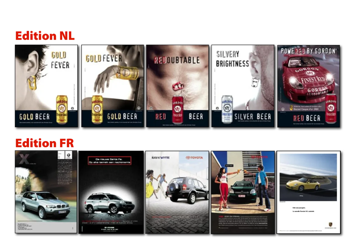 Men-annonce-voiture des marques Red Beer - Hyndai Santa Fe - Toyota -- Porsche - Bmw