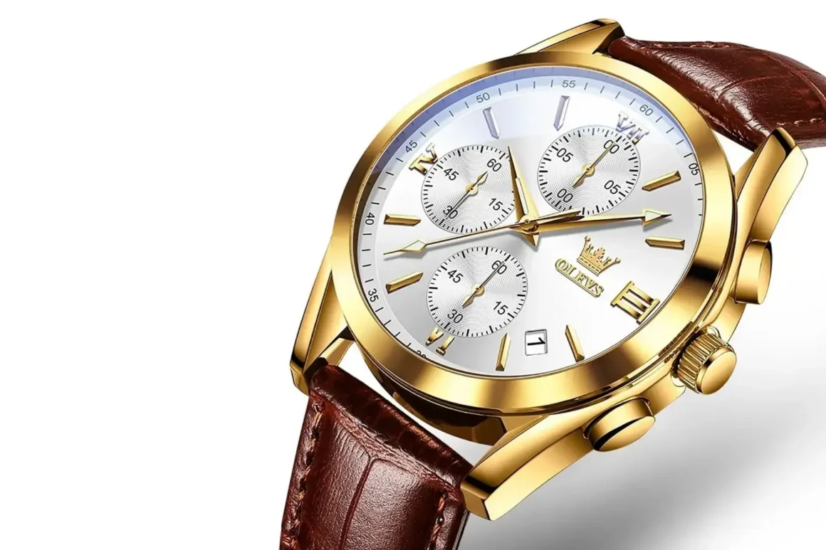 Olevs Classic-Olevs-Classic-Waterproof-Genuine-Leather-Belts-Watch