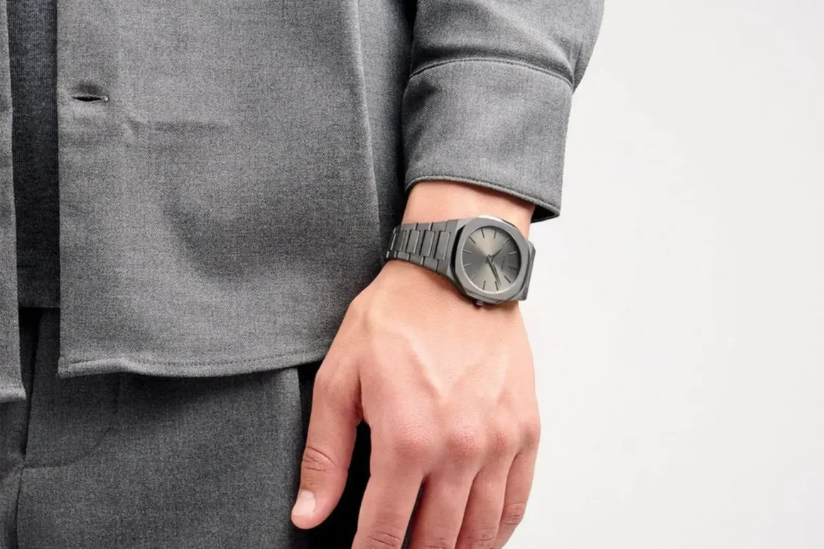 D1 Milano Ultra Thin-homme tenue grise