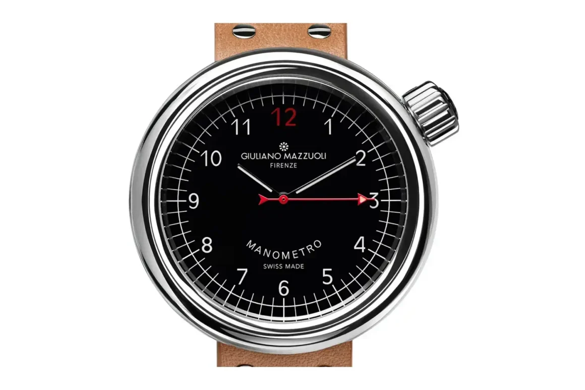 Giuliano Mazzuoli-manometro-polis-Noir-montre-italienne-homme