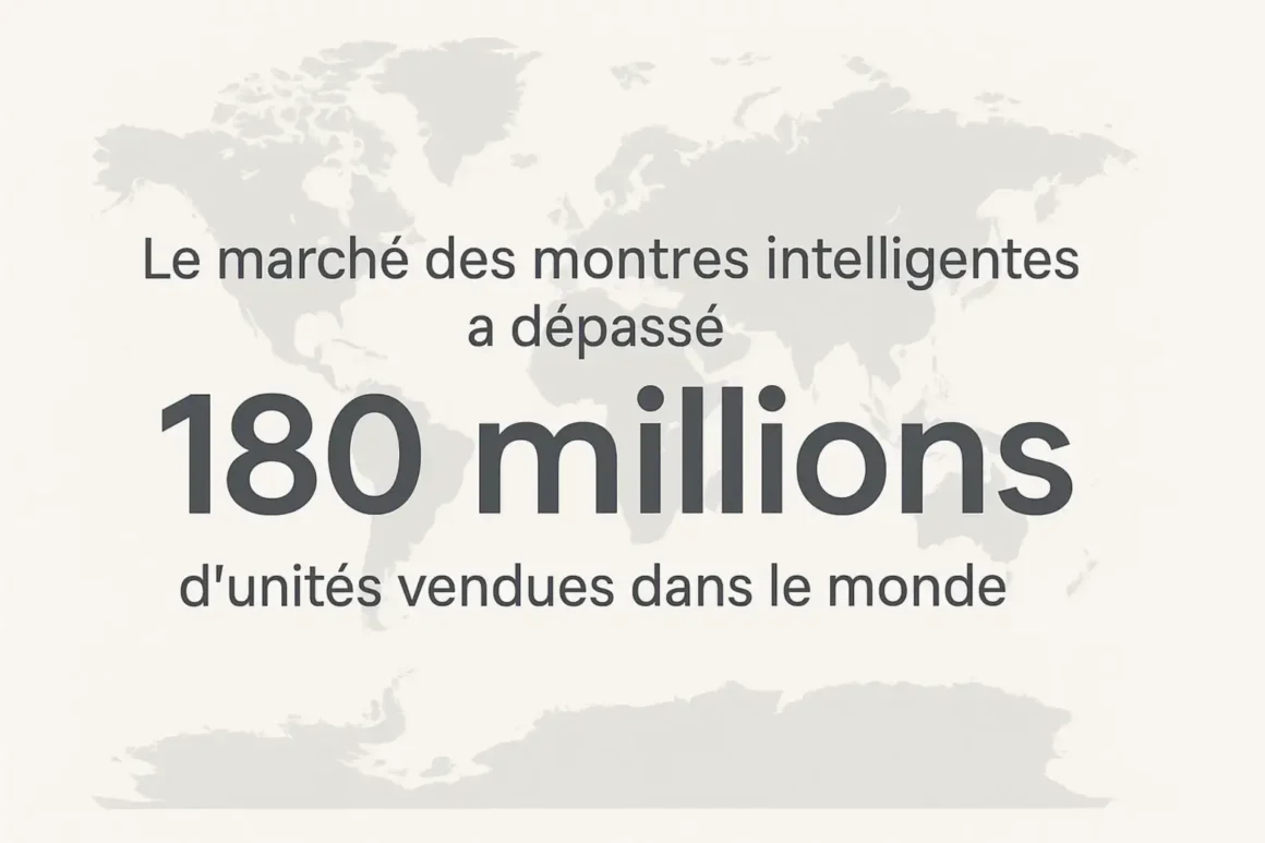 Le marché des montres intelligentes a dépassé 180 millions d’unités vendues dans le monde