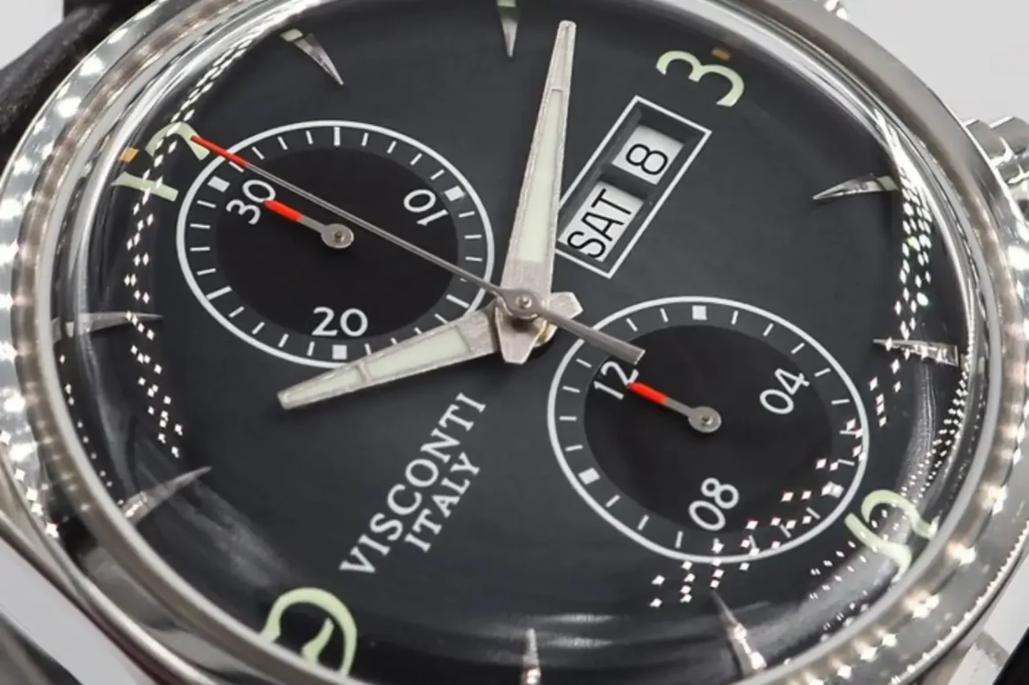 Visconti montre homme - cadran noir - montre italienne