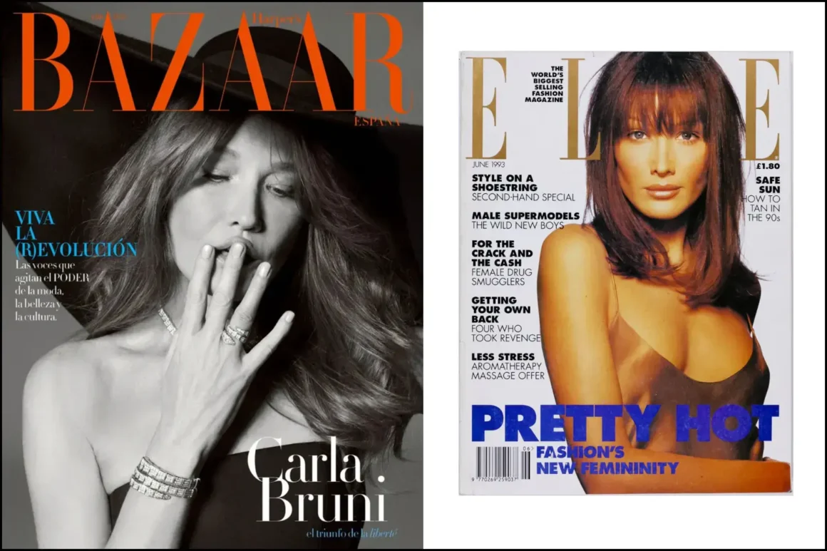 Carla-Bruni-Sarkozy-by-Philip-Gay-Harpers-Bazaar-Spain-April-2025-5--Carla_Bruni- Yasmin Le Bon LUCIE DE LA FALAISE Elle magazine -cover 1993 June