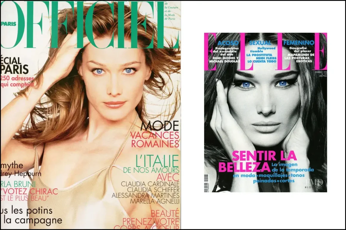 Carla_Bruni-jeune-Officiel_Paris-cover-Carla_Bruni-Elle Spain -cover February 1995