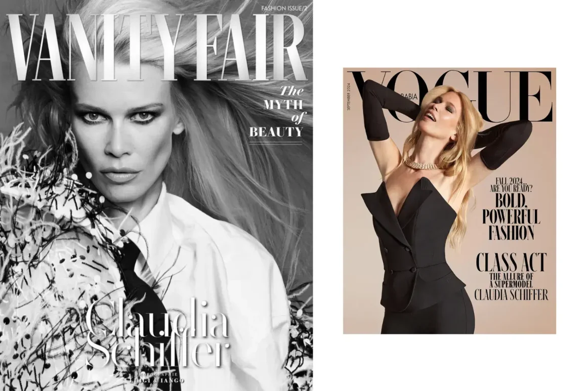 Claudia_Schiffer-Vanity-Fair-cover-IMG-London--Claudia Schiffer-Vogue-cover-Ultra-Top-Model-mannequin-légendaire-femme-1990