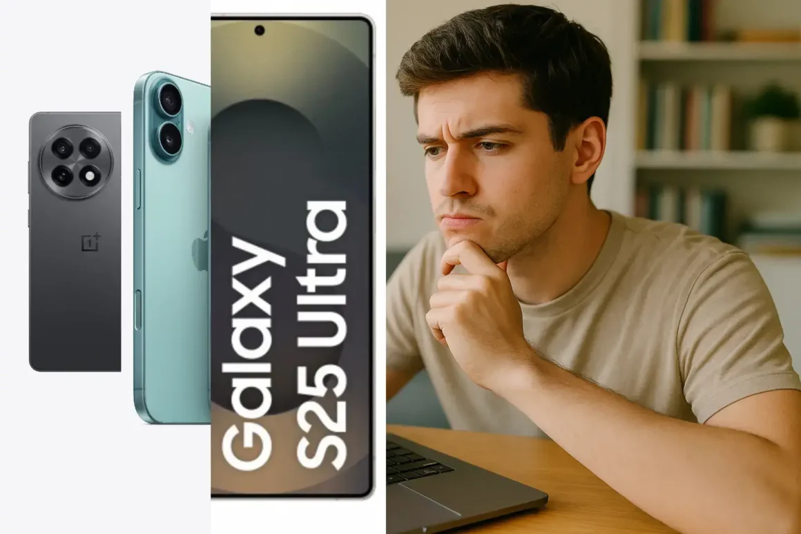 Comment choisir son smartphone-samsung-galaxy-s25-ultra-175-cm - iphone16- OnePlus 13R