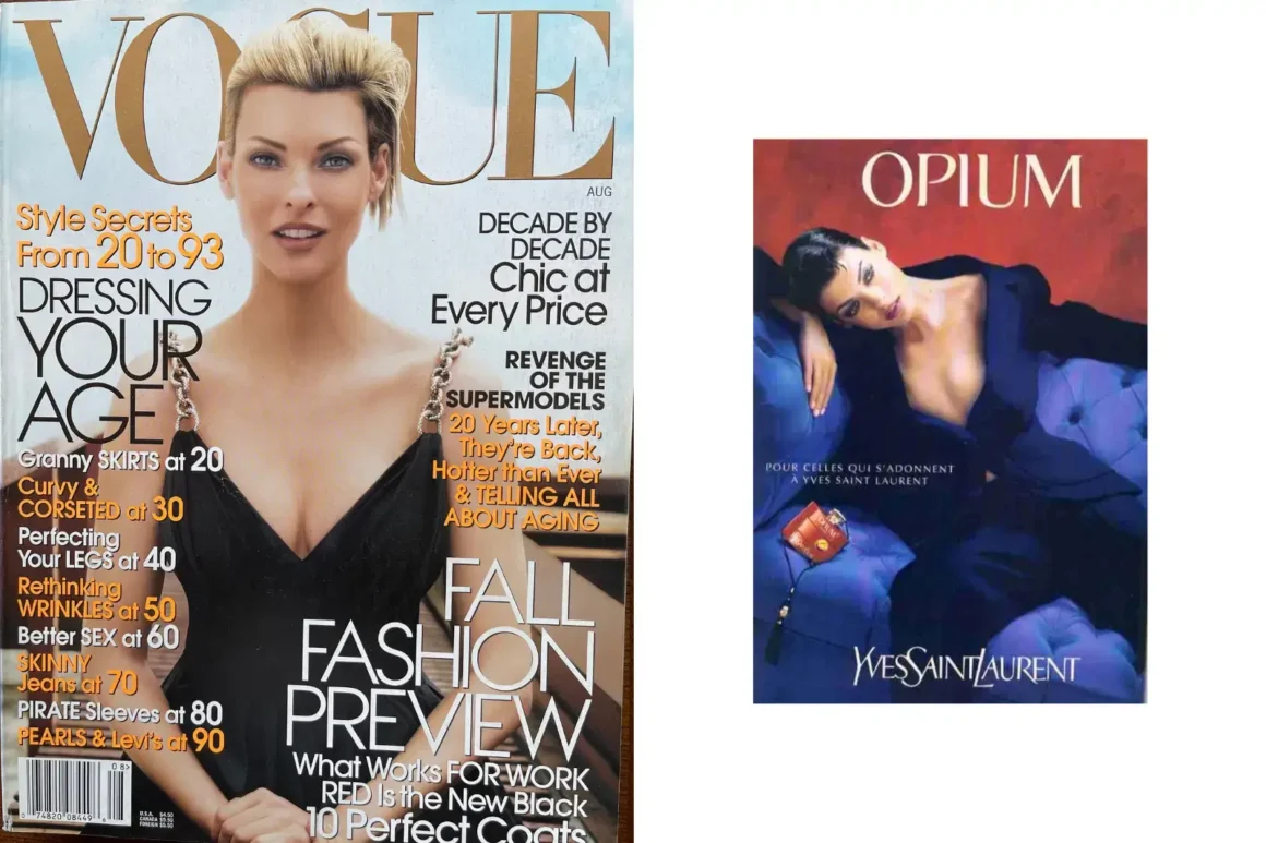 Linda-Evangelista-Vogue-US-cover-Août2006--Opium-YSL-Yves-Saint-Laurent-Ultra-Top-Model-mannequin-légendaire-femme-1990
