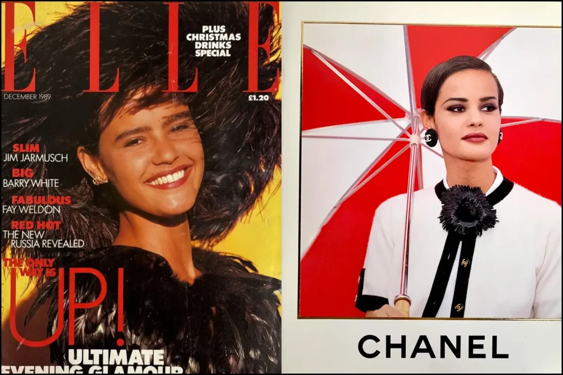 Nadège du Bospertus-jeune--Elle UK Magazine 1989 December-Vintage Ads-1980's --Nadège du Bospertus-CHANEL 1992 - 1993