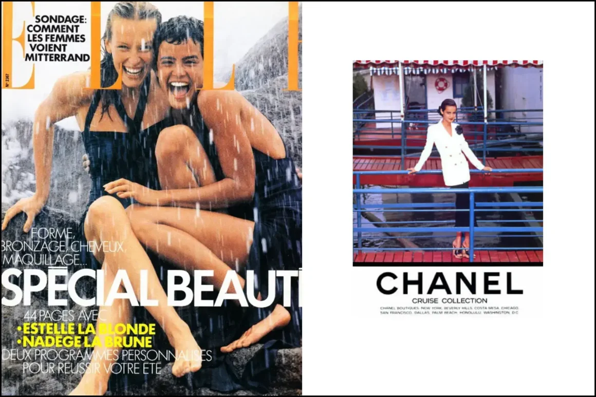 Nadège du Bospertus-jeuneElle-Magazine-cover--Nadège du Bospertus-Chanel-1993 Chanel Karl Lagerfeld