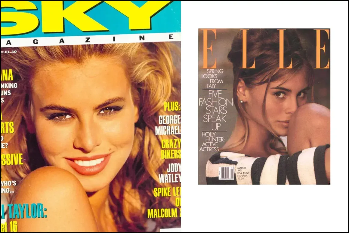 Niki Taylor-jeune-Sky-Magazine--Niki Taylor-ELLE magazine-cover mars 1991