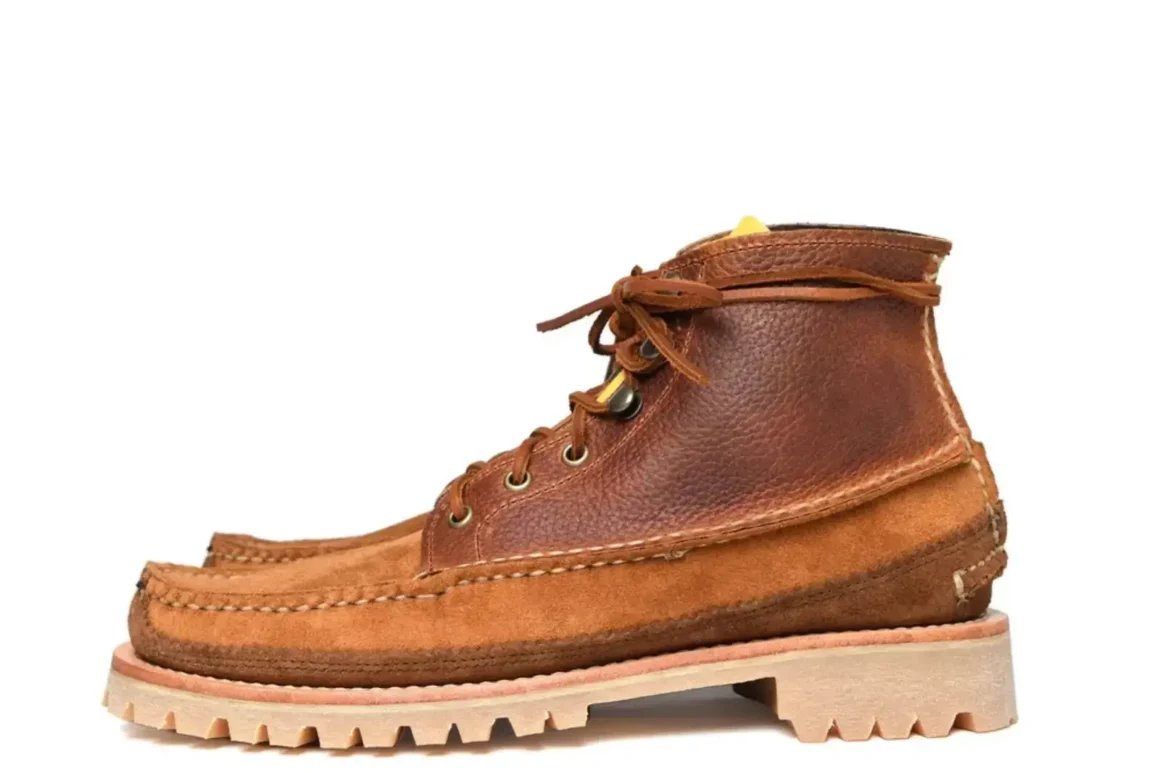 Yuketen cuir et daim brun clair