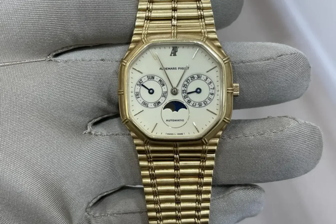 Andremart Piguet-Bamboo Day-date Moon-phase -cadran crème