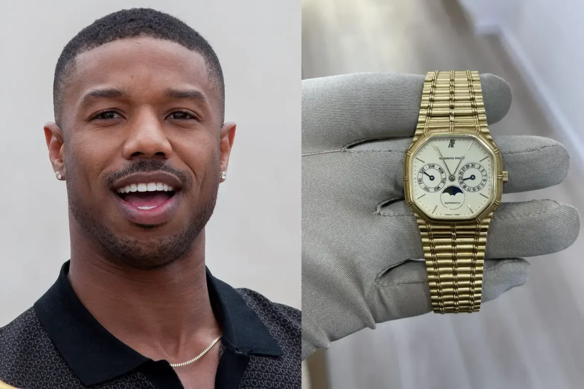 Michael_B._Jordan-Cannes-2018.05.12--Andremart Piguet-Bamboo Day-date Moon-phase -cadran crème